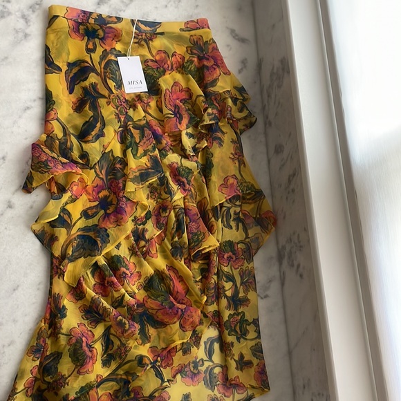 MISA LOS ANGELES Floral Print Midi Length Skirt and Top. Never been worn - Picture 5 of 5